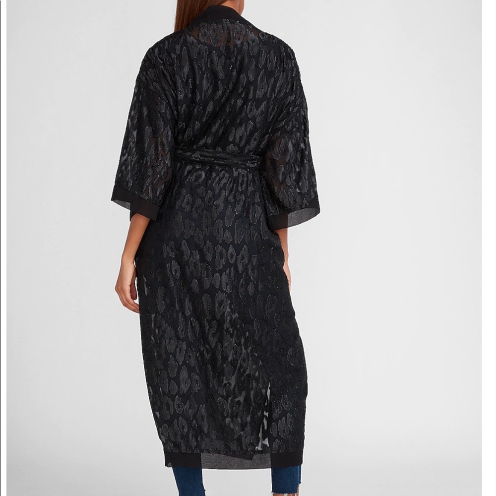Express Leopard Jacquard Cover-Up - Picture 2 of 9